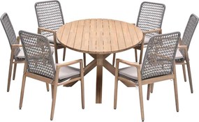 Garden Impressions Luando tuinset 7-delig - Tamako tuintafel ovaal 220x115 cm