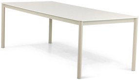 Dining Tuintafel rechthoekig 220 x 100 cm Aluminium/keramiek Taupe Como