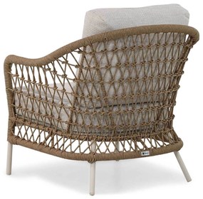 Stoel en Bank Loungeset 5 personen Wicker/Aluminium/Aluminium/wicker Taupe  Coco Bali