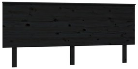 vidaXL Hoofdbord 184x6x82,5 cm massief grenenhout zwart
