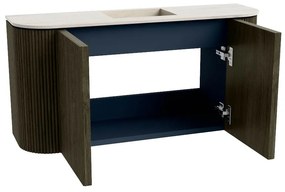 Mondiaz Joya DLux 85cm toiletmeubel ronding links/rechts shadow met wastafel faye midden 1 kraangat meli