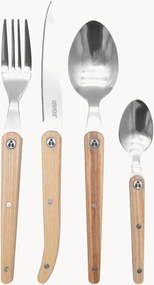 Bestekset Laguiole van essenhout, 16-delig