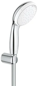 GROHE New Tempesta Handdoucheset - 2 straalsoorten - rond - met houder - gladde slang - 125cm - chroom 2779810E