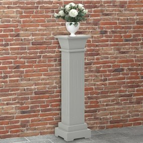 vidaXL Plantenstandaard klassieke zuil vierkant 17x17x66 cm MDF grijs