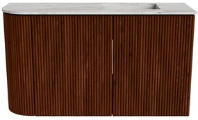Mondiaz Joya DLux 70cm toiletmeubel ronding links ruby met wastafel faye rechts 1 kraangat glace