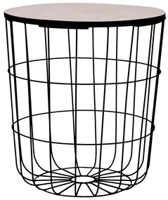 vidaXL Salontafel Ø 39,5 cm zwart