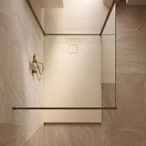 Saniclear Naxos SMC douchebak stone-look 120x80cm beige mat