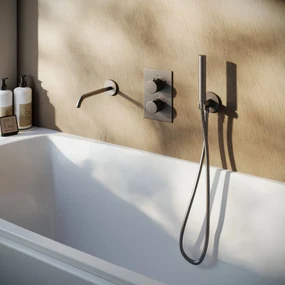 Saniclear Iron inbouw badkraan verouderd ijzer - gunmetal