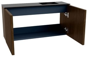Mondiaz Joya 80cm toiletmeubel walnut met wastafel faye rechts zonder kraangat urban
