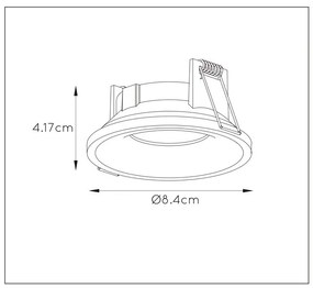 Lucide Ziva ronde inbouwspot 50W zwart