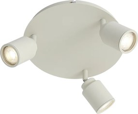 Moderne inbouwspot beige 3-lichts IP44 - Ducha