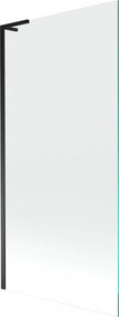 Mexen Next L badwand 1-delig 90 x 150 cm, transparant, zwart - 895-090-000-03-00-70