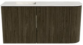Mondiaz Joya DLux 80cm toiletmeubel ronding rechts shadow met wastafel faye links zonder kraangat ostra