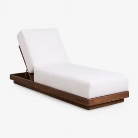 Set Van 2 Verstelbare Ligstoelen Van Acaciahout Lecia Donker Acaciabruin - Sklum