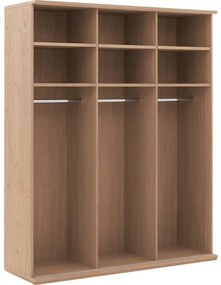 Goossens Excellent Kledingkast Wood, 180 cm breed, 223 cm hoog, 3 hout schuifdeuren