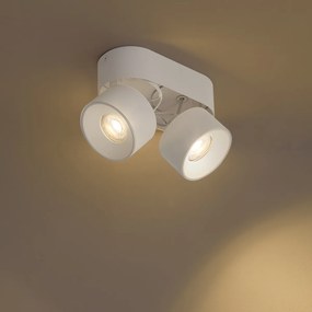 Moderne opbouwspot wit GU10 50mm 2-lichts kantelbaar - Echo