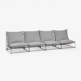 Amaro 4-delige Modulaire Tuinbank Grijs - Sklum