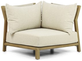 Hoek loungeset 6 personen Teak Old teak greywash  Santika Furniture Santika