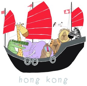 Ilustratie Jungle Animals in Hong Kong, Carla Daly