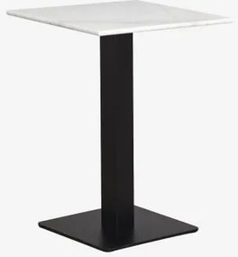 Vierkante Bar Tafel Van Natuurlijk Livanto-steen 60 X 60 Cm & Guangxi Wit Marmer - Zwart - Sklum