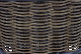 Barstoel Aluminium/wicker Taupe-naturel-bruin Coco Palm