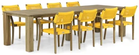 Tuinset 8 personen 300 cm Rope Geel Lifestyle Garden Furniture Dallas/Brighton