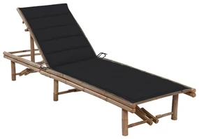 vidaXL Ligbed met kussen bamboe