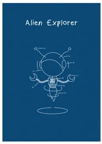 Lichtgevende Poster (70x50 cm) Esttels Alien Explorer - Sklum