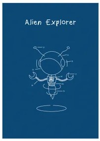 Luminiscent Poster 70x50 Cm Esttels Alien Explorer - Sklum