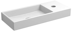 Clou Mini Wash Me keramische fontein 45cm met kraangat rechts wit glans