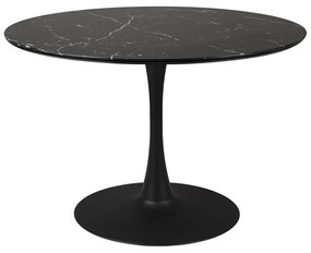 Ronde Eettafel Zwart Marmer - 110 X 110cm.