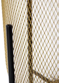 Moderne zwart met gouden vloerlamp - Bliss Mesh Modern E27 Draadlamp rond Binnenverlichting Lamp
