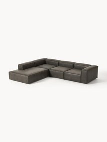 Modulaire leren hoekbank Lennon (4-zits)