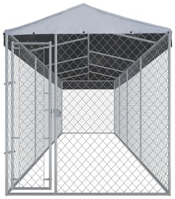 vidaXL Hondenkennel voor buiten met dak 760x190x225 m