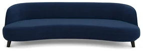 Bank in fluweel, 5-zit, Rosebury design E. Gallina