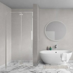 Aqua Vista Oria Linea nisdeur - 130x200cm - incl. montageset - Chroom SW1186303/SW1175898