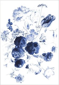 Vliesbehang Royal Blue Flowers I