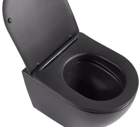 Lambini Design Kala hangend randloos toilet met softclose zitting zwart mat