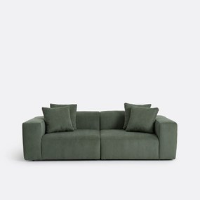 3-zitsbank van fijn ribfluweel, LIORA