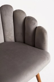 Set van 4 fluwelen fauteuils