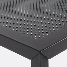 Hoge eettafel in geperforeerd staal metaal, Choe