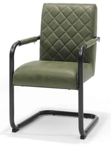 Eetkamerstoel - Monaco - stof Maya lederlook groen