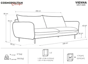 4-zitsbank Vienna bouclé | Cosmopolitan Design