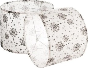 VEVOR Drumlampenkap 33 x 33 x 25 cm (boven x onder x hoog), 2 stuks middelgrote vervangende kappen van linnen + PVC, lampenkap voor tafellampen, staande lampen en hanglampen (licht paardenbloempatroon)