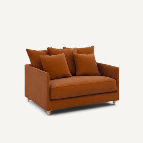 2-zits slaapbank van linnen fluweel, LAZARE