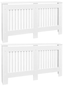 vidaXL Radiatorombouw 2 st 152 cm MDF wit