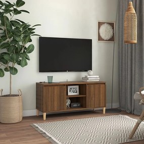 vidaXL Tv-meubel met houten poten 103,5x35x50 cm bruineikenkleurig