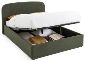 Kofferbed bouclette met ophefbare lattenbodem, Conto