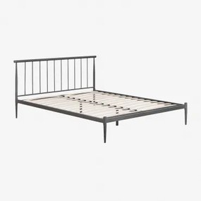 Amaia Ijzeren Bed Grijs – Grafiet & 160 X 200 Cm - Sklum