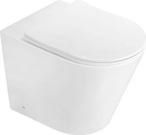 Mexen Rico staande wc-pot Rimless met slanke, zacht sluitende duroplast bril, glanzend wit - 32724000